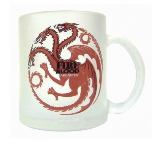 Taza vidrio translucida Targaryen Juego de Tronos