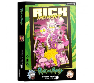 Puzzle Retro Poster Rick and Morty 1000pzs