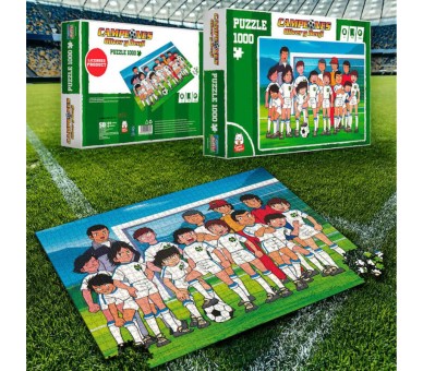 Puzzle Foto Equipo Campeones Oliver y Benji 1000pzs
