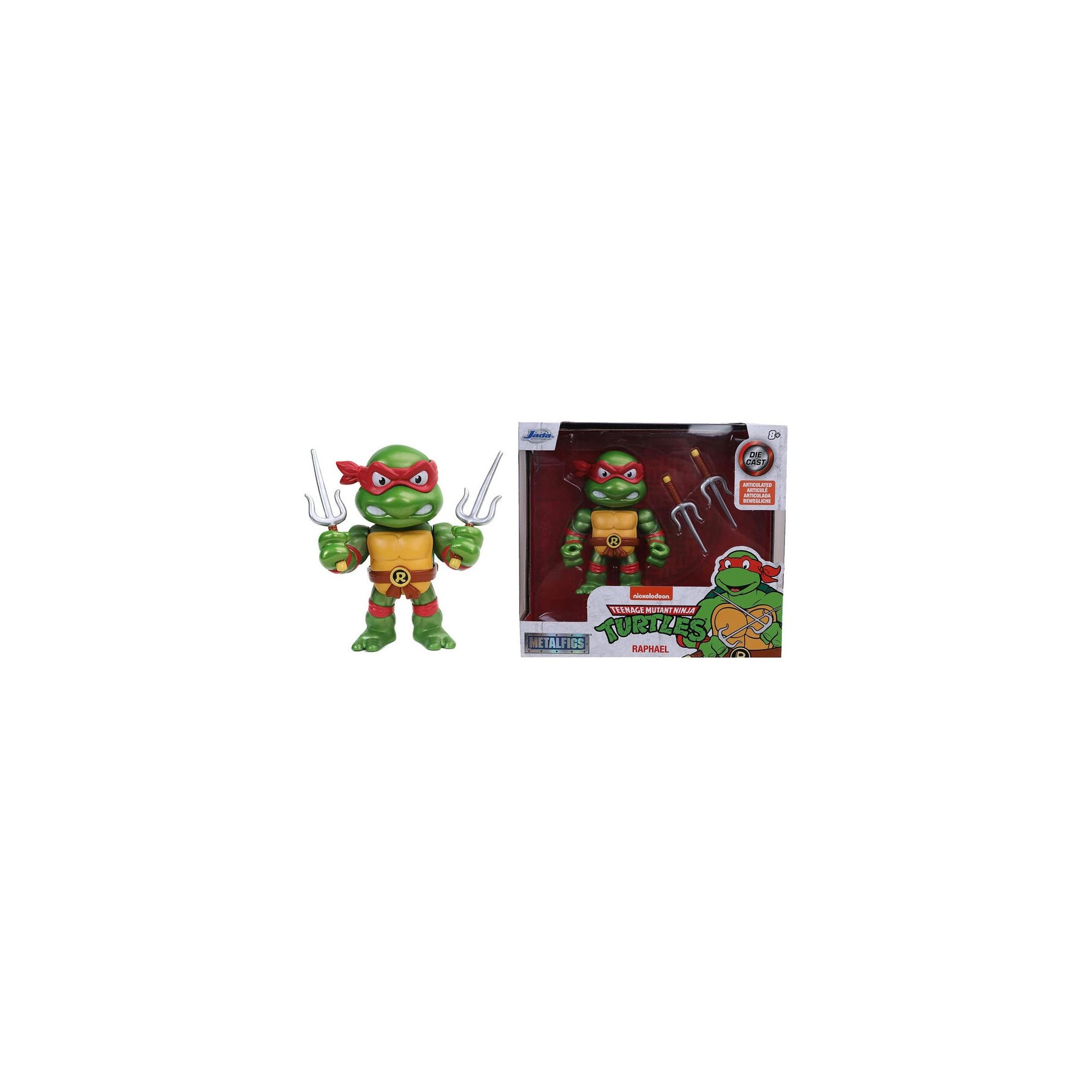 Figura Metal Tortugas Ninja Raphael 10 Cm
