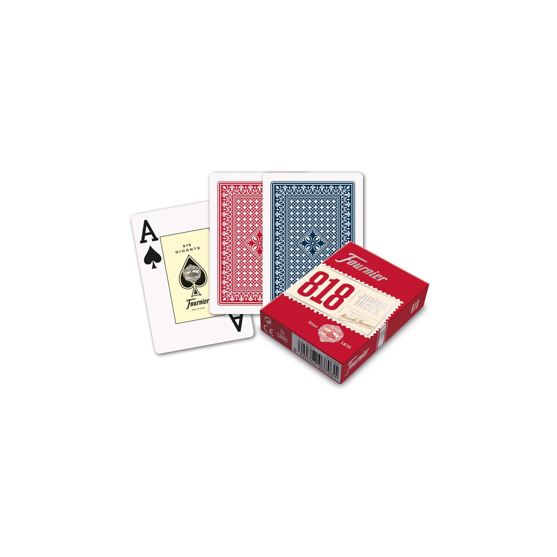 Fournier Poker Inglés Nº 818 De 55 Cartas 2 Índices Jumbo 62