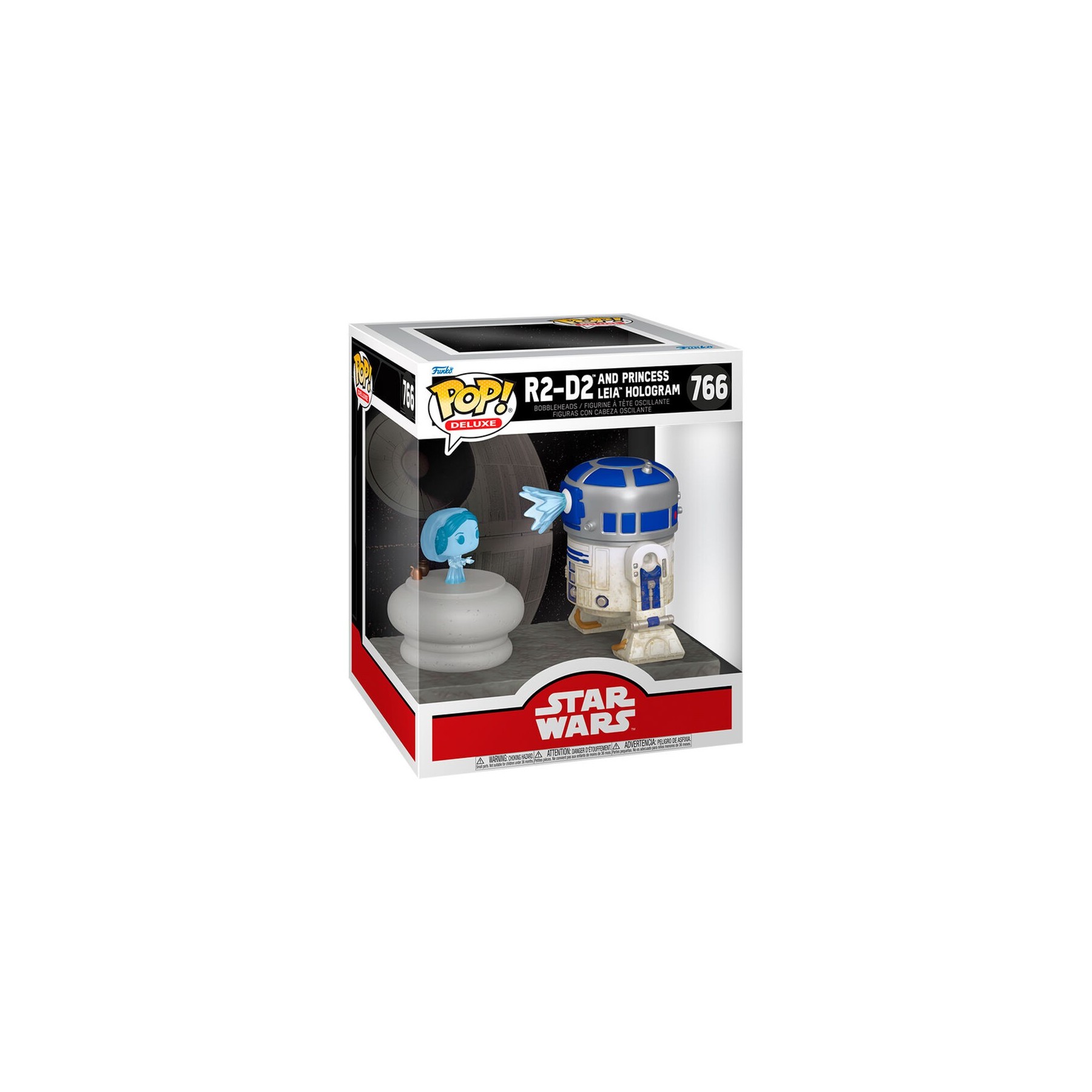Figura Pop Deluxe Star Wars R2-D2 And Princess Leia Hologram