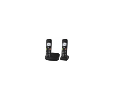 Teléfono Inalámbrico Panasonic Kx-Tgu112Exb/ Pack Duo/ Negro