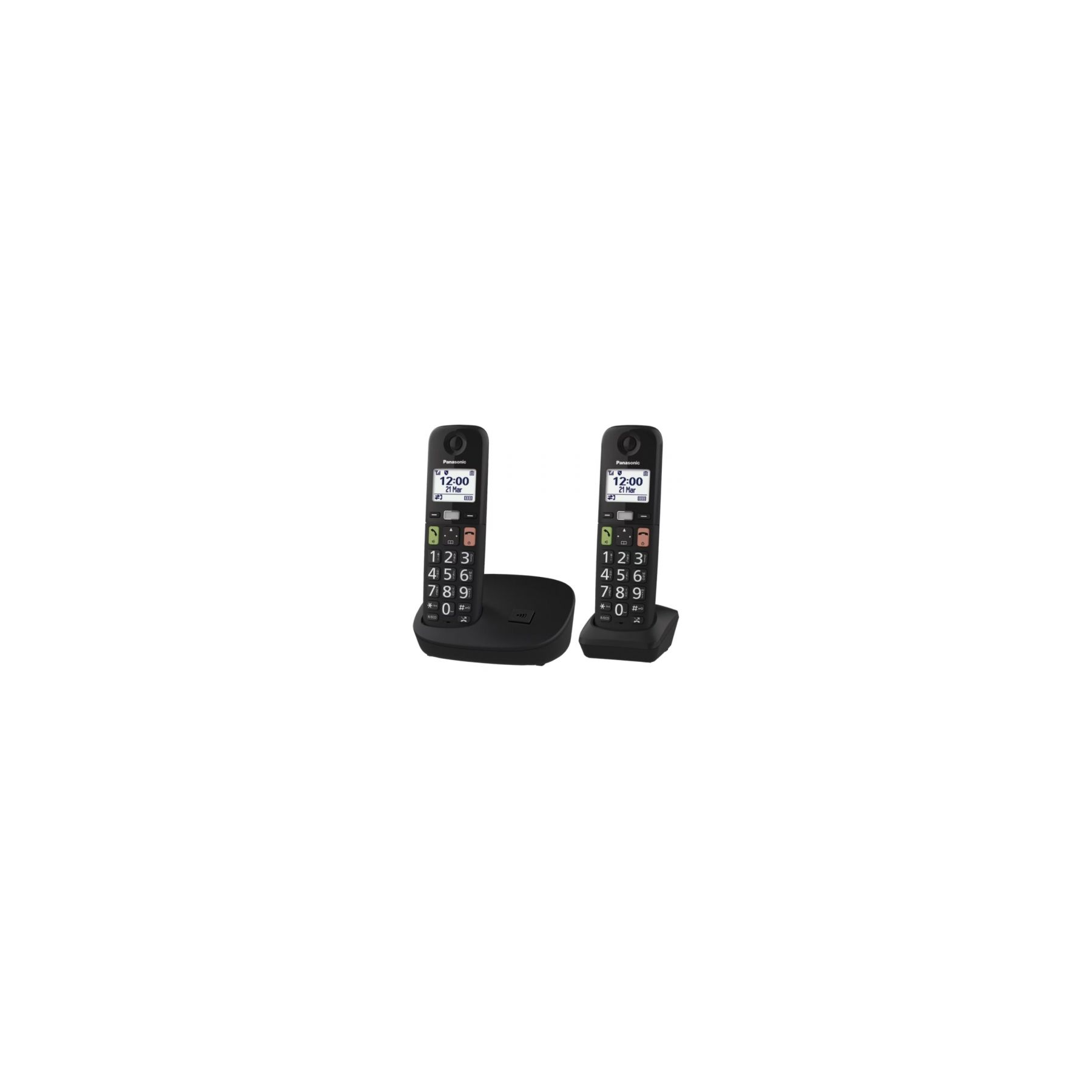 Teléfono Inalámbrico Panasonic Kx-Tgu112Exb/ Pack Duo/ Negro