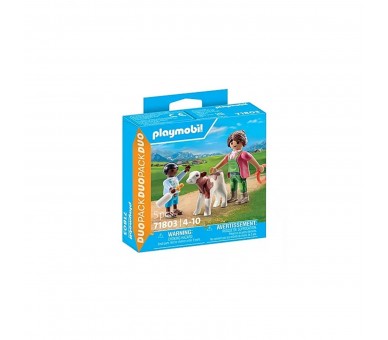 Playmobil -  Granjera Con Ternero