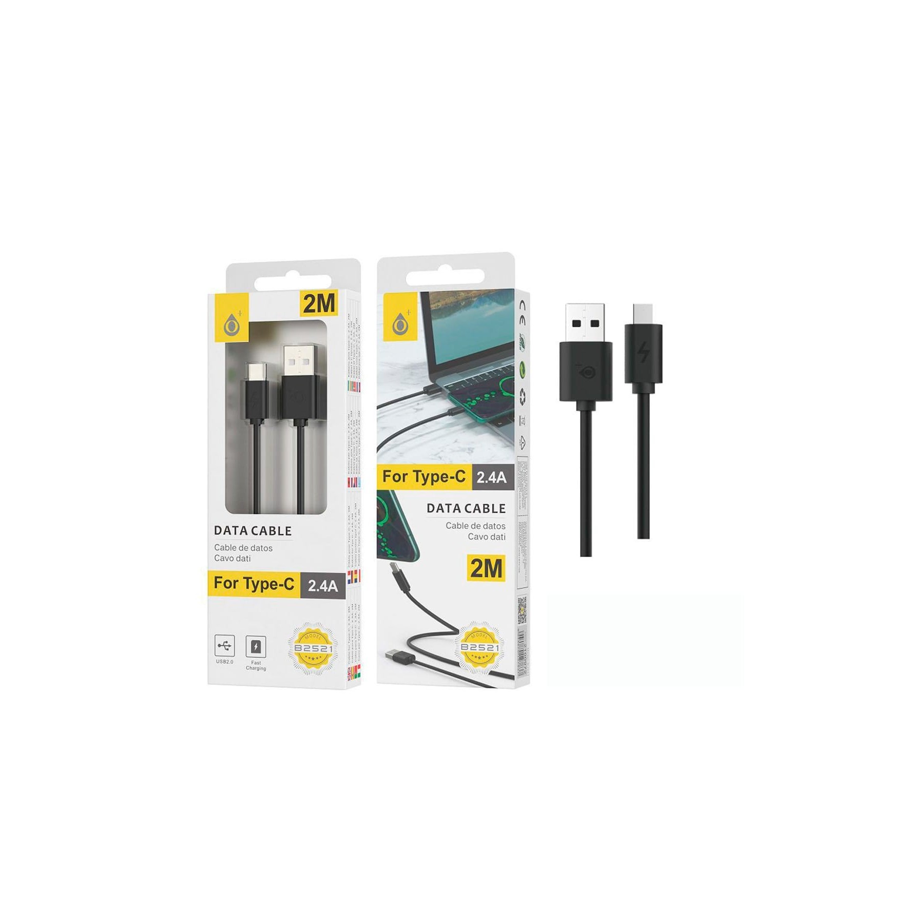 Jc B2521 Negro / Cable Usb-C (M) A Usb-A (M) 2M