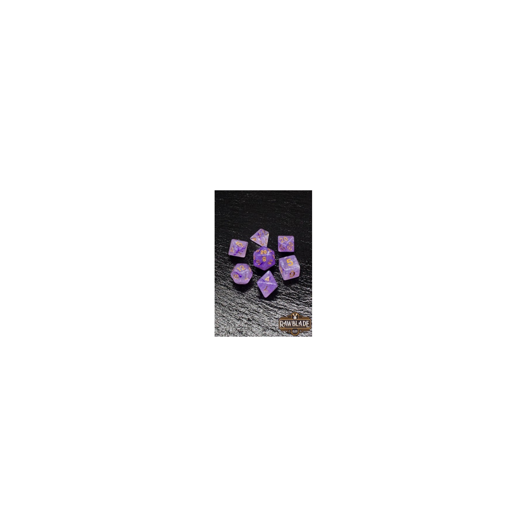 Rawblade Gemstone Set Dados Amethyst (7)