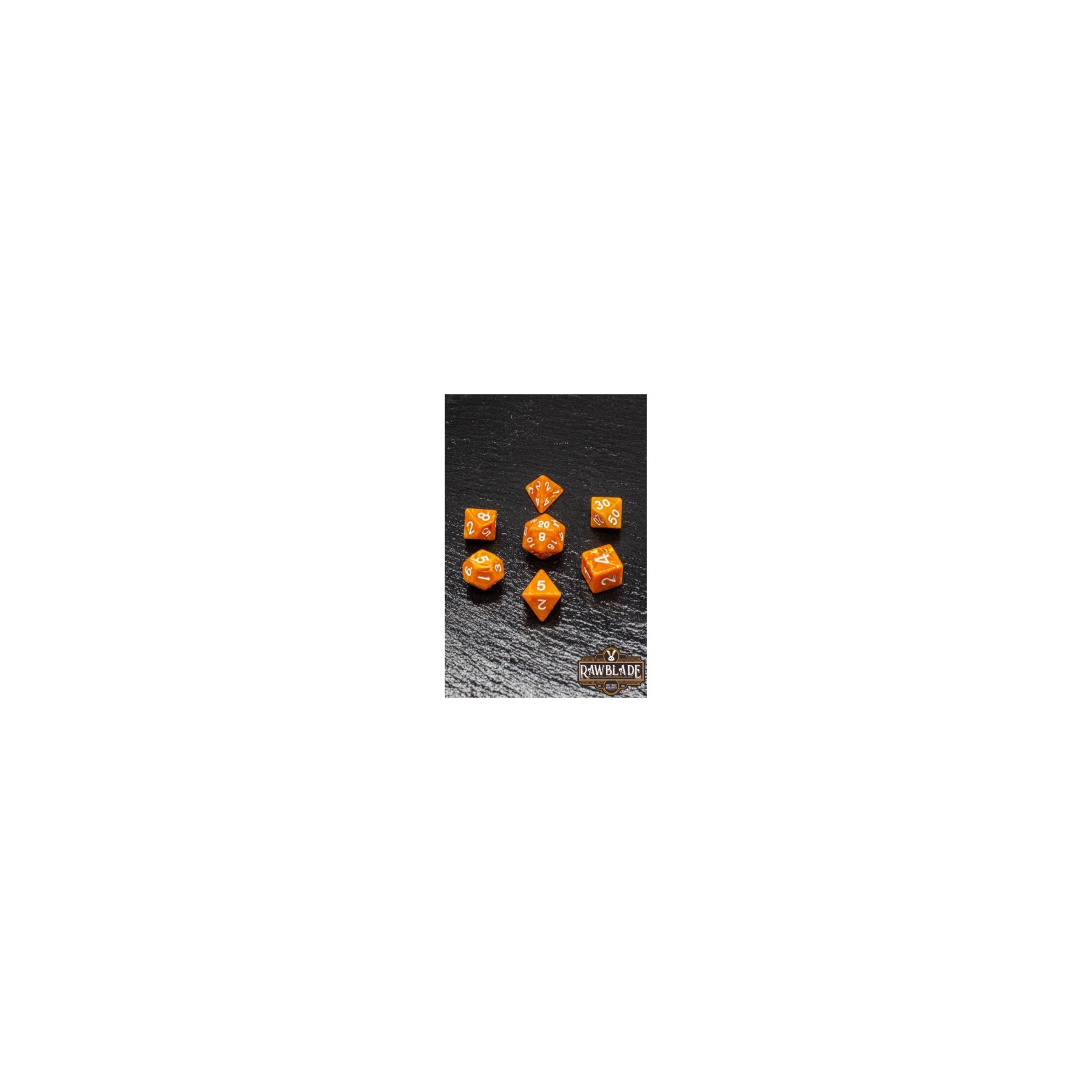 Rawblade Marble Set Dados Dark Light Orange (7)