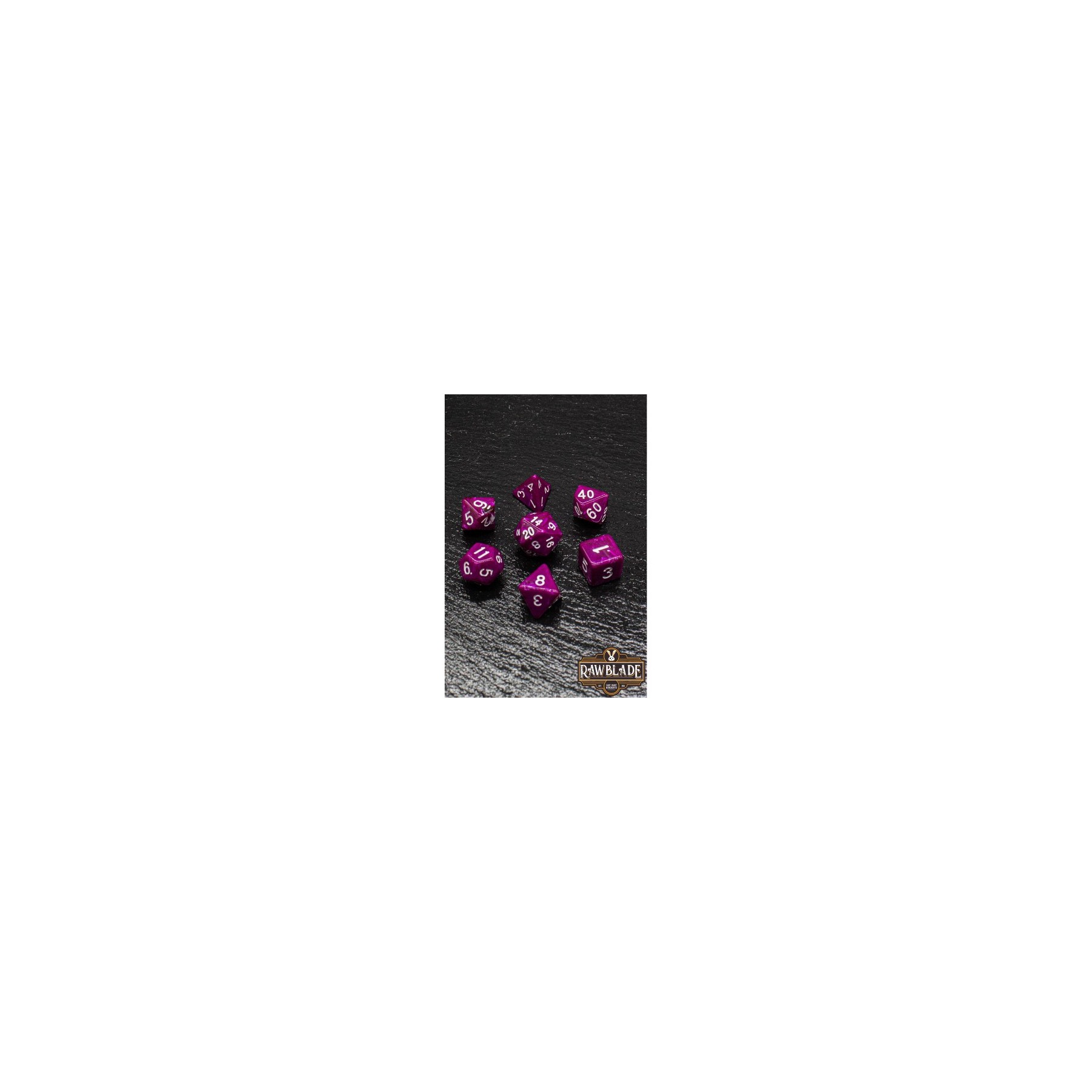 Rawblade Marble Set Dados Dark Purple (7)