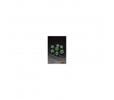 Rawblade Transparent Glitter  Set Dados Green (7)