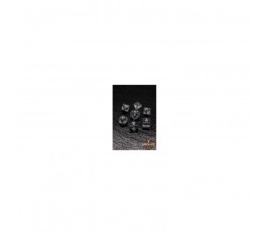 Rawblade Transparent Glitter  Set Dados Black (7)