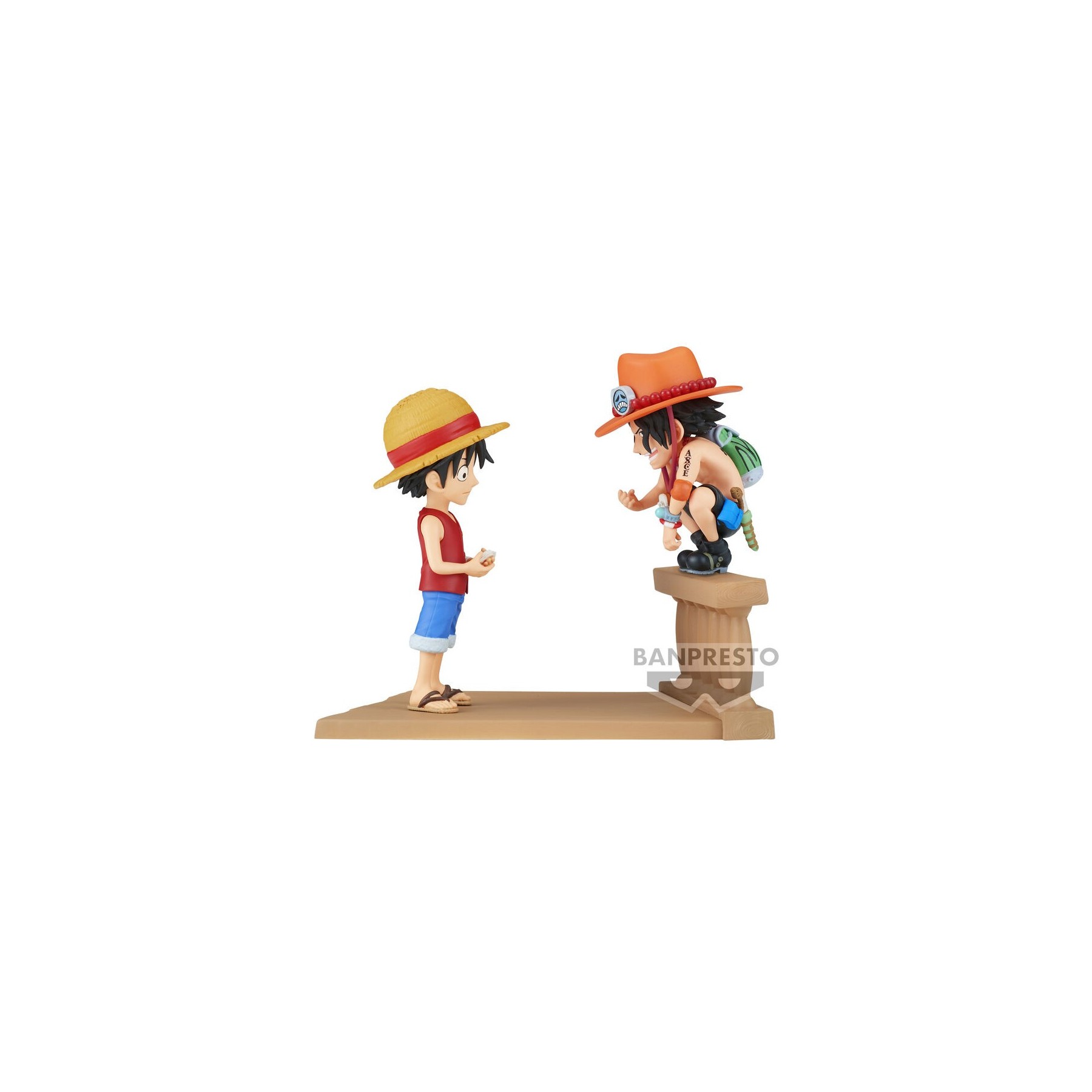 Figura Monkey D Luffy & Portgas D Ace World Collectable Log Stories One Piece 8cm