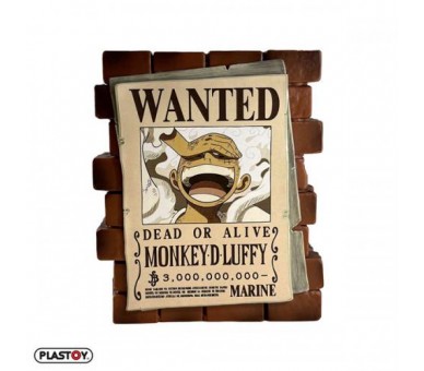 Salvadanaio (Money Bank) One Piece Poster Wanted Luffy 16cm