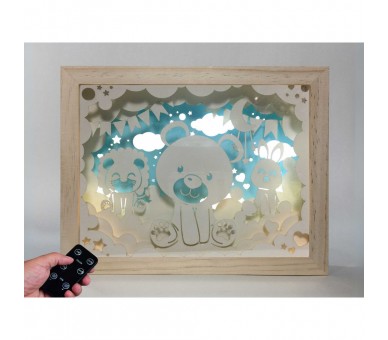 Lampara Animales madera