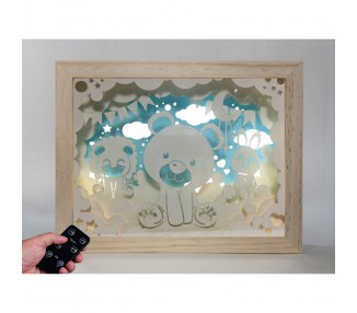 Lampara Animales madera