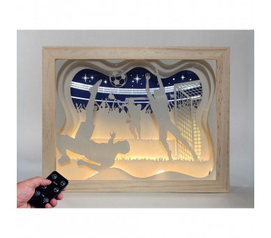 Lampara Futbol Masculino madera