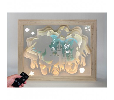 Lampara Sirena madera