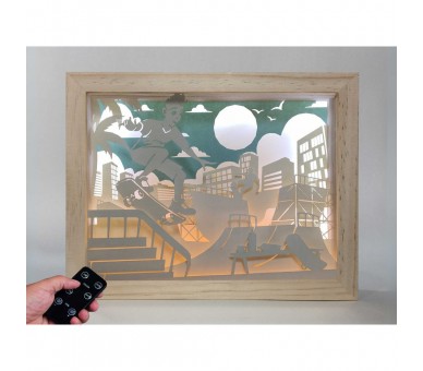 Lampara Parque de Patinaje madera