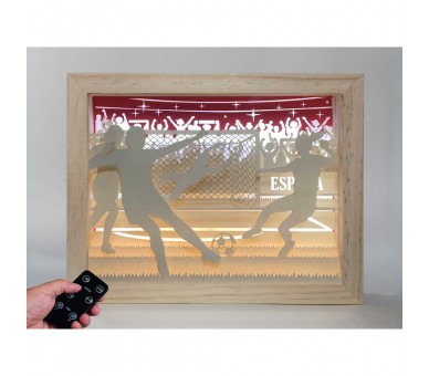 Lampara Futbol Femenino madera