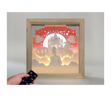 Lampara Castillo madera