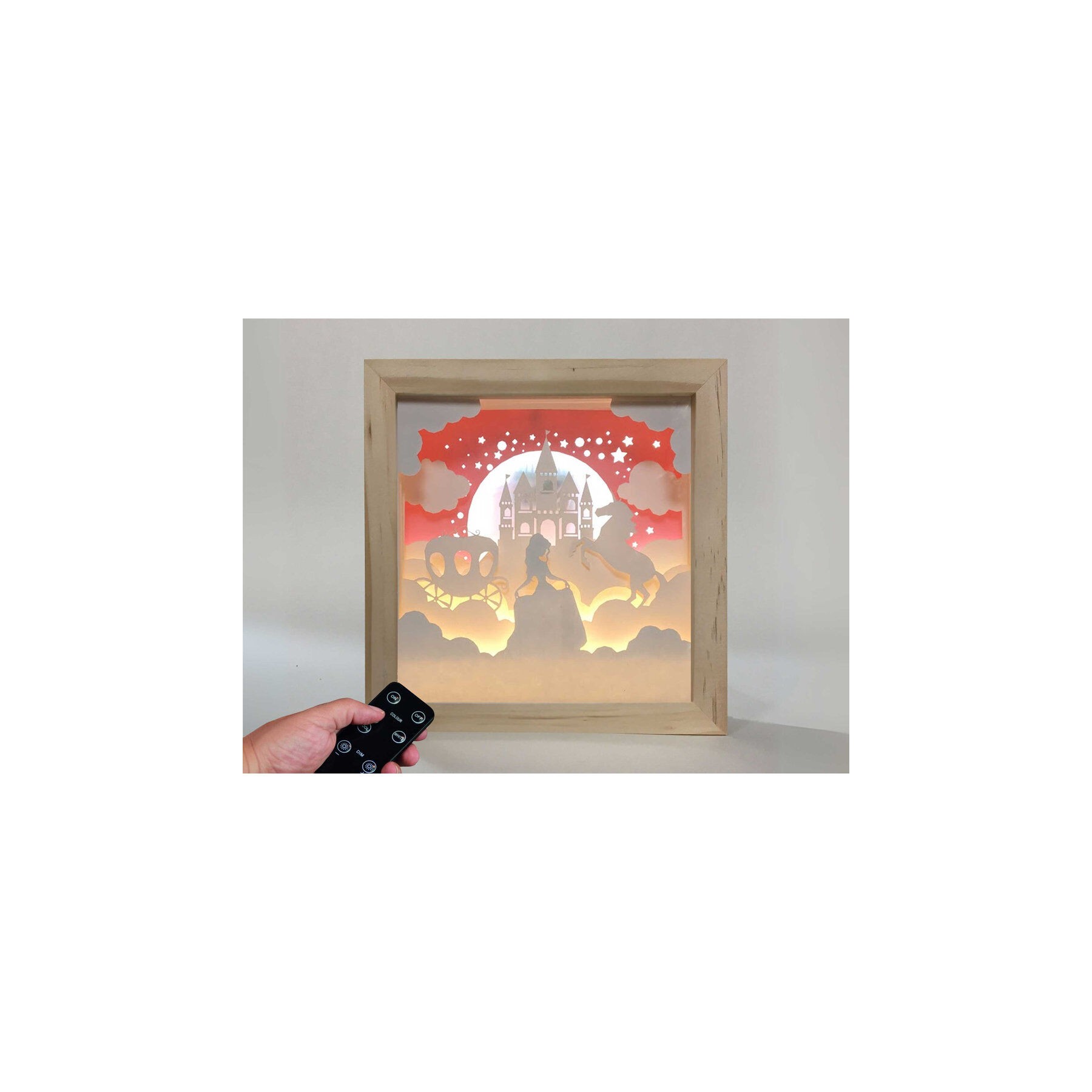 Lampara Castillo madera