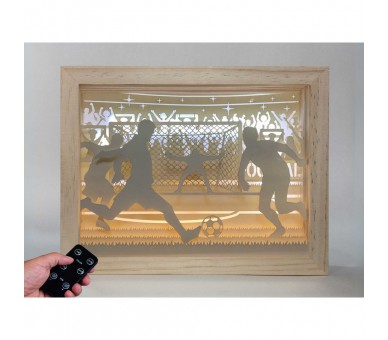 Lampara Futbol Masculino madera