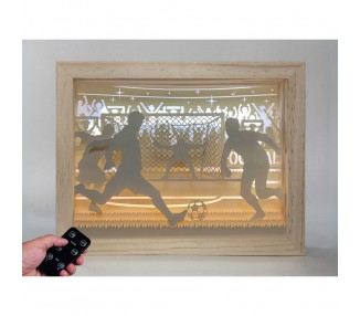 Lampara Futbol Masculino madera