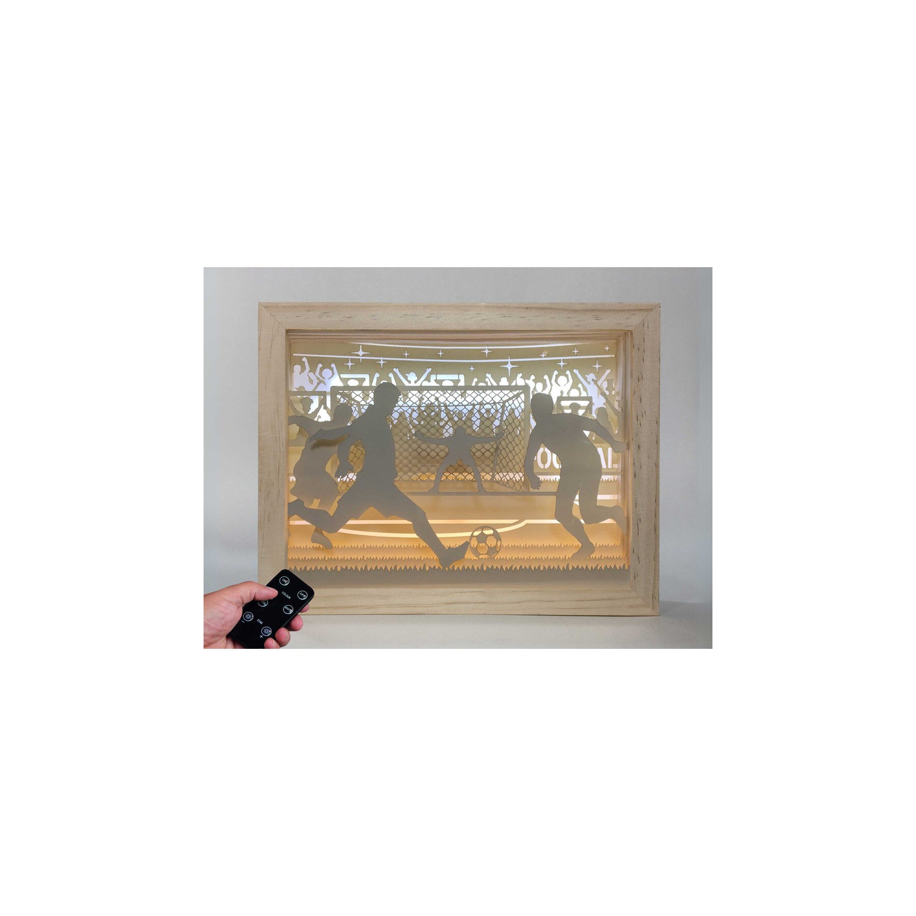 Lampara Futbol Masculino madera