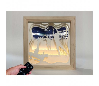 Lampara Futbol Masculino madera