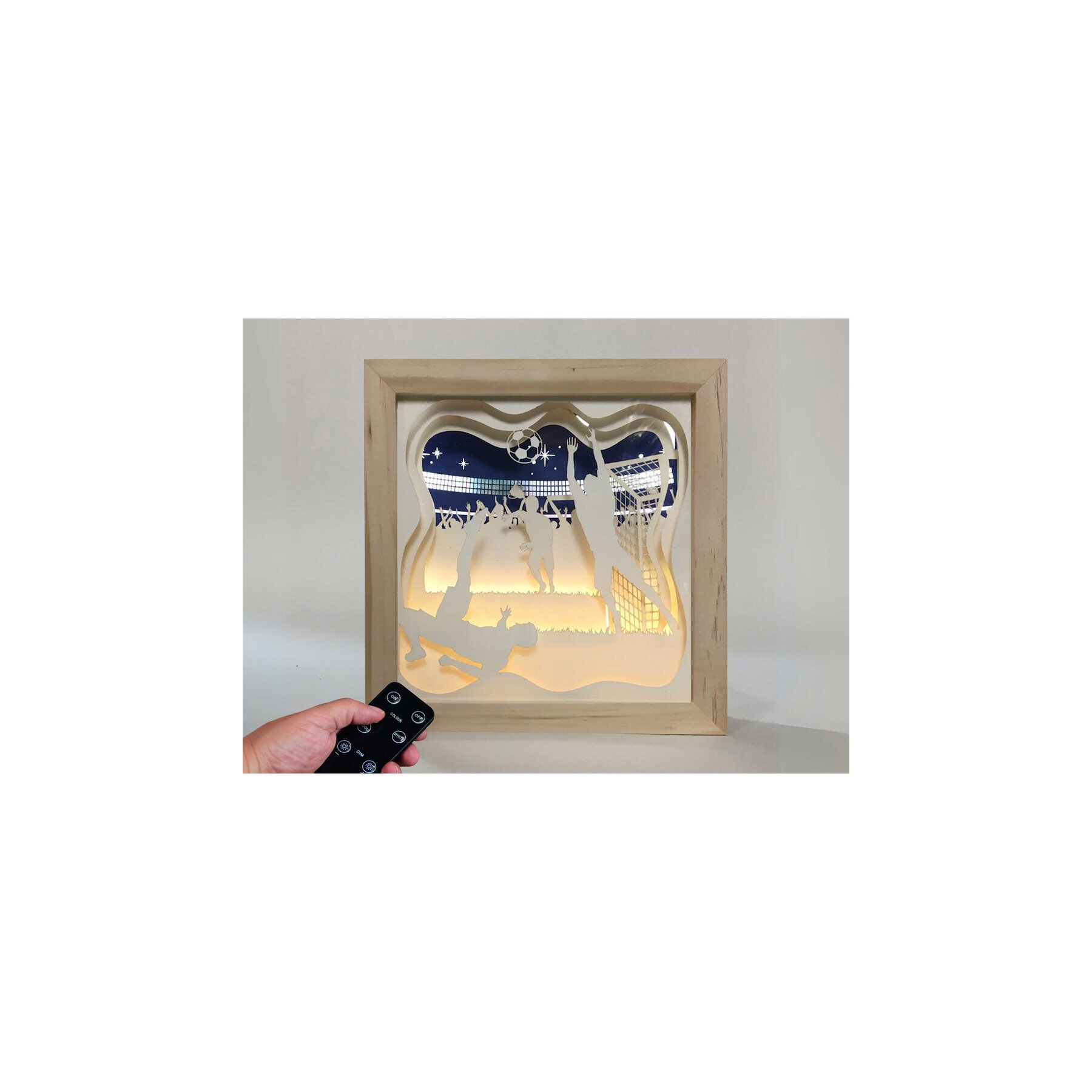 Lampara Futbol Masculino madera