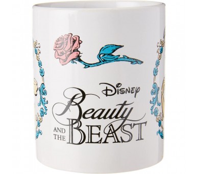 Set Taza + llavero + posavasos La Bella y la Bestia Disney