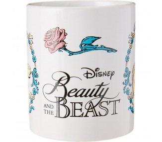 Set Taza + llavero + posavasos La Bella y la Bestia Disney