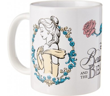 Set Taza + llavero + posavasos La Bella y la Bestia Disney
