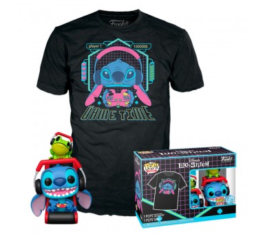 Set figura POP & Tee Disney Stitch Gamer Stitch with Frog