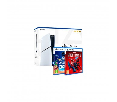 Consola Sony Ps5 Slim+Spiderman 2+Astro Bot