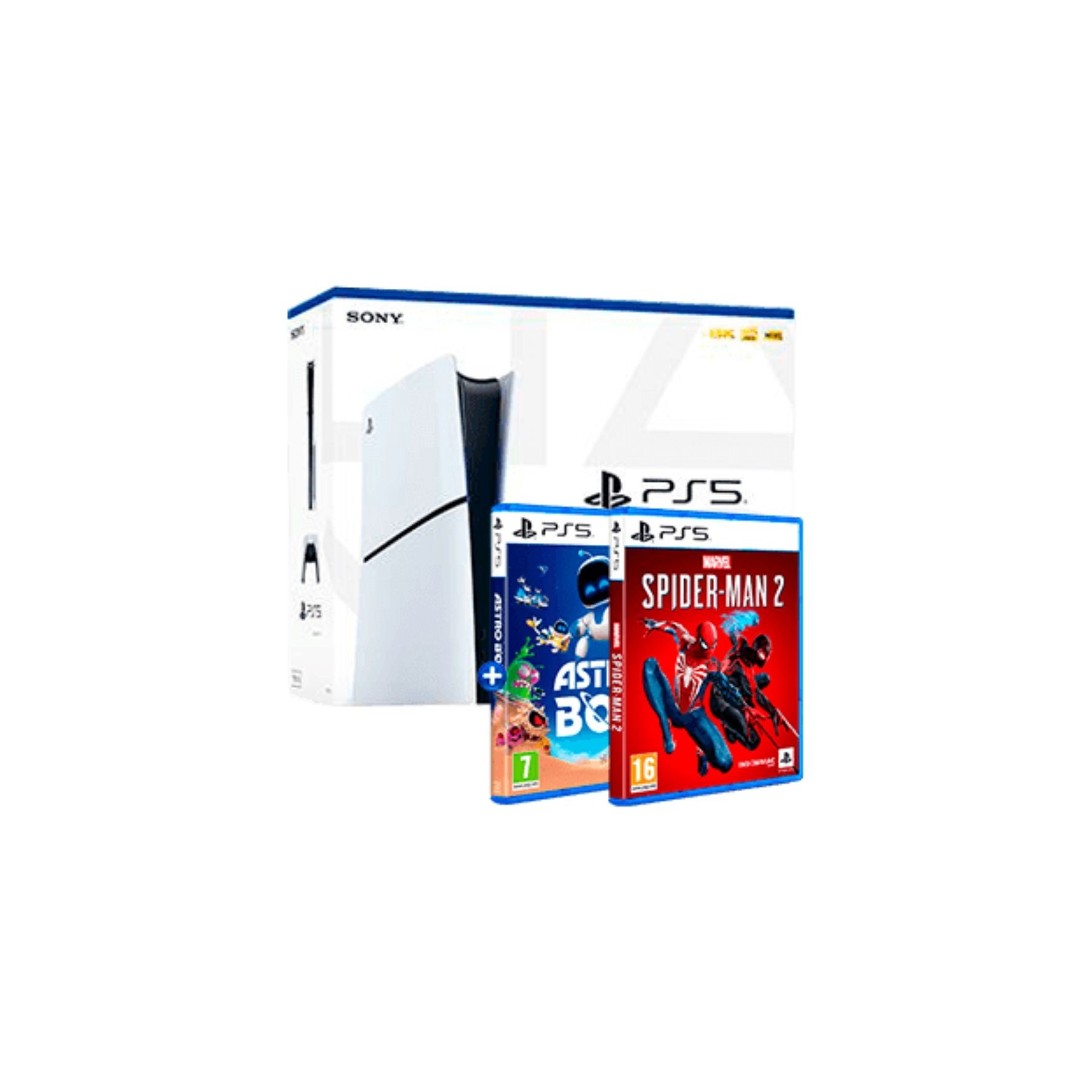 Consola Sony Ps5 Slim+Spiderman 2+Astro Bot