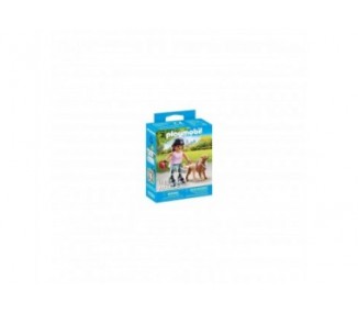Playmobil Patinadora Con Retriever