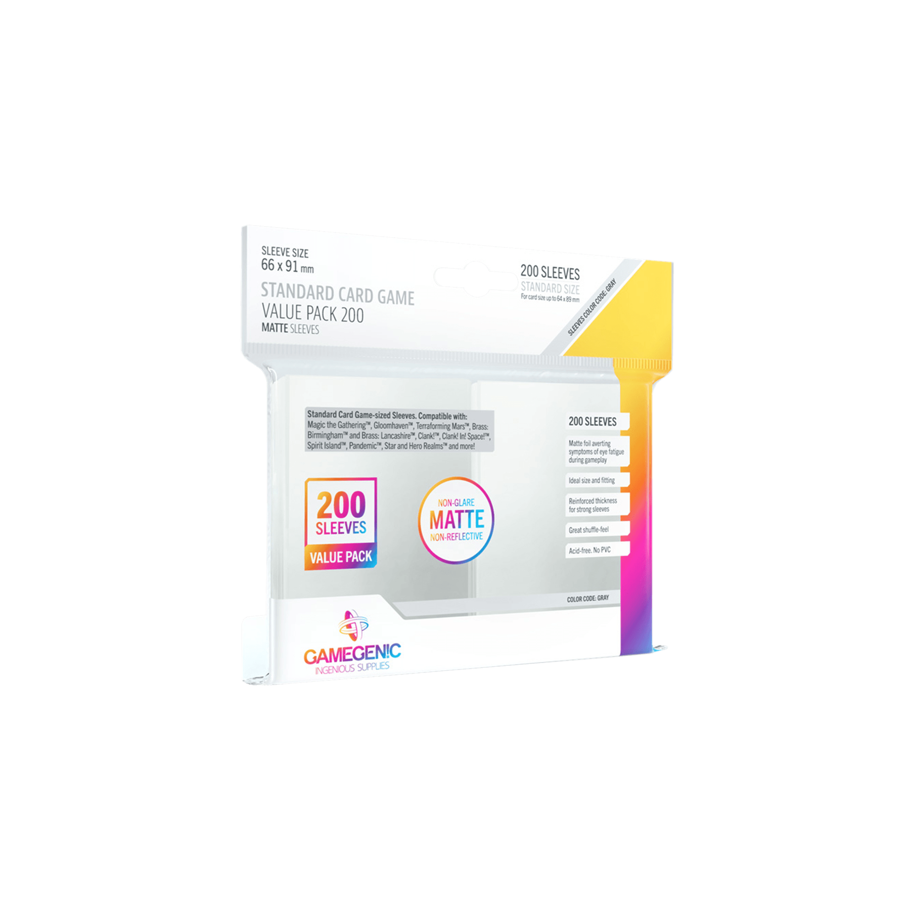 Fundas De Cartas Gamegenic Matte Standard Card Game Value Pa