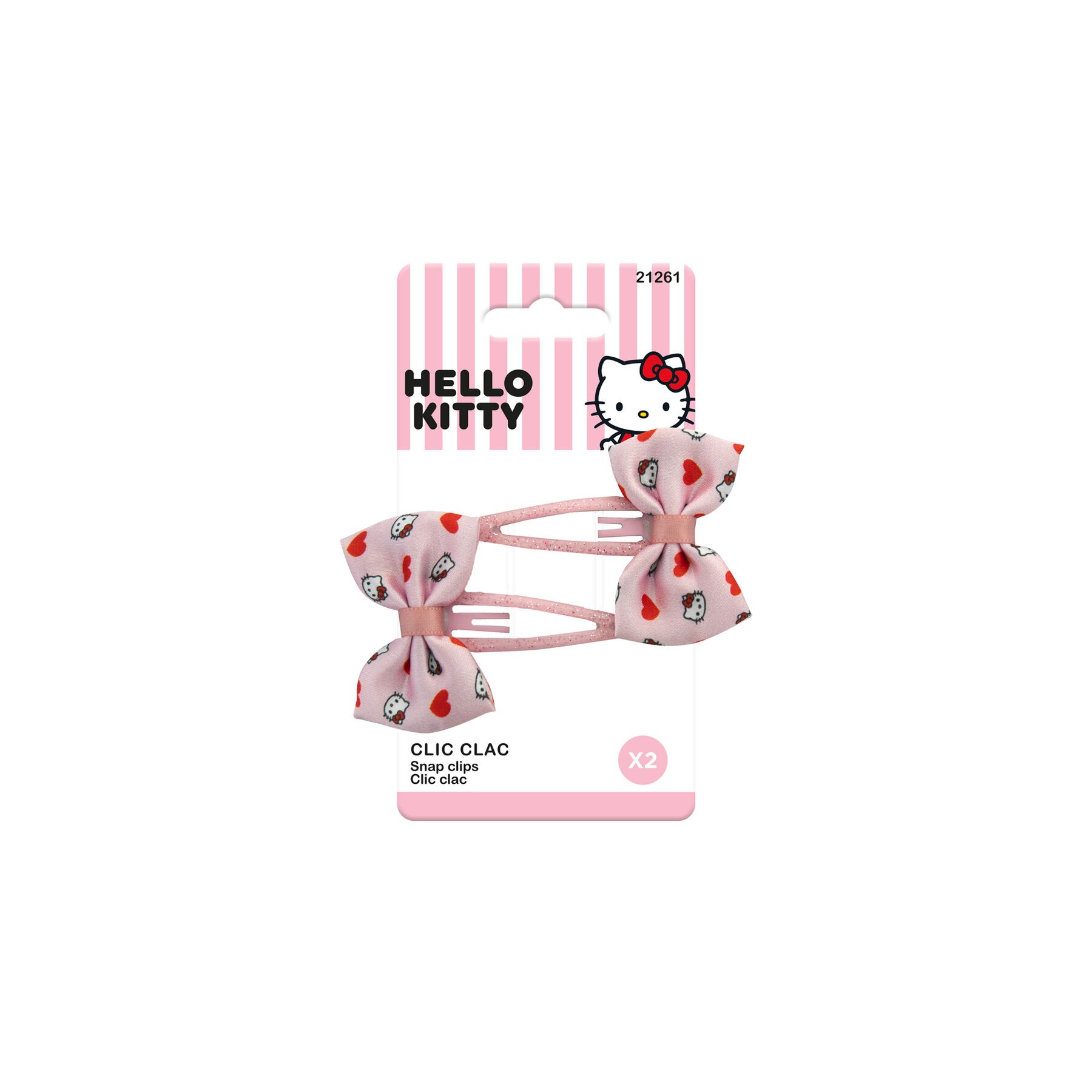 Blister 2 Horquillas con Lazo Hello Kitty