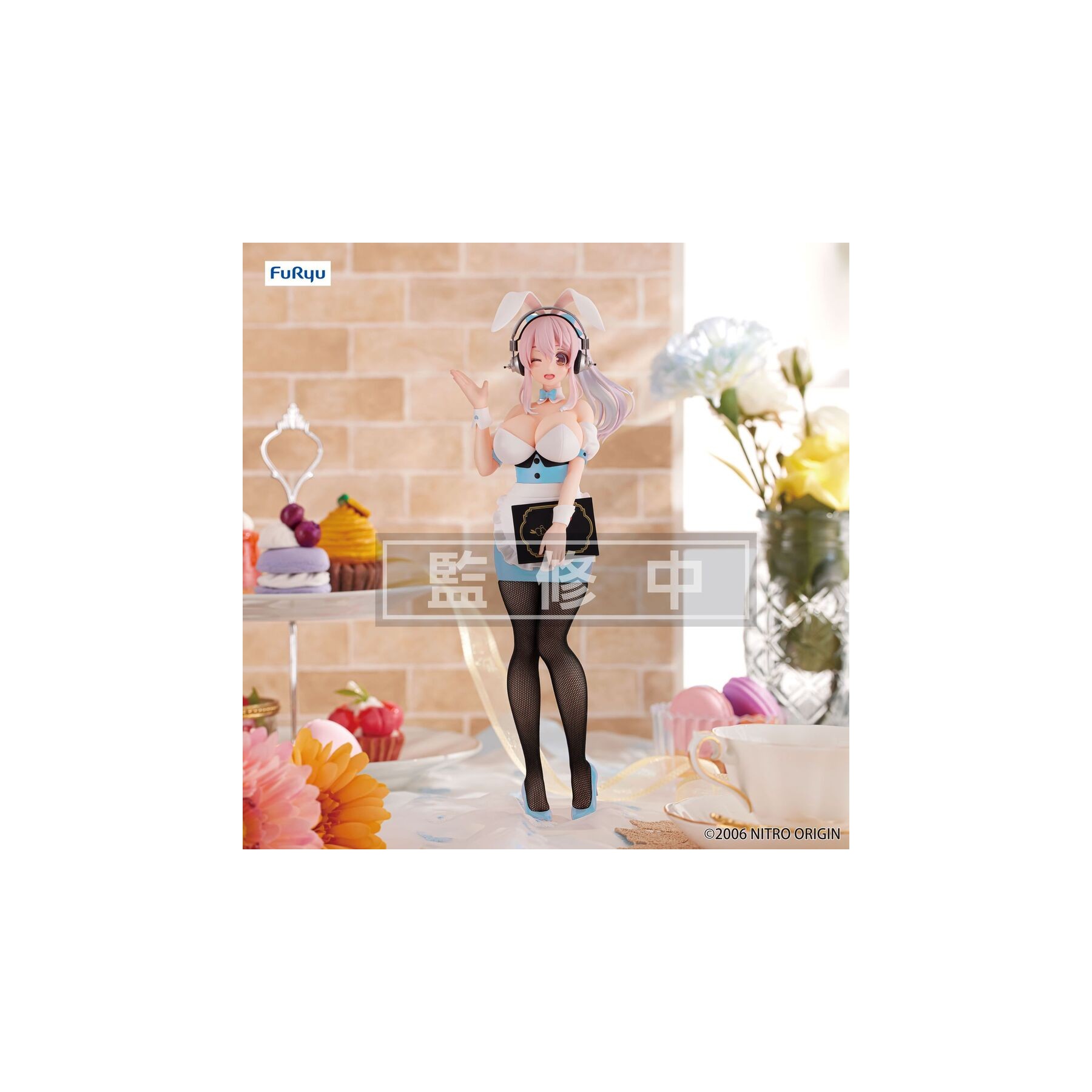 Figura Super Sonico Waitress Light Blue Bicute Bunnies 28cm