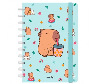 Cuaderno A4 Bubble Tea Capibara
