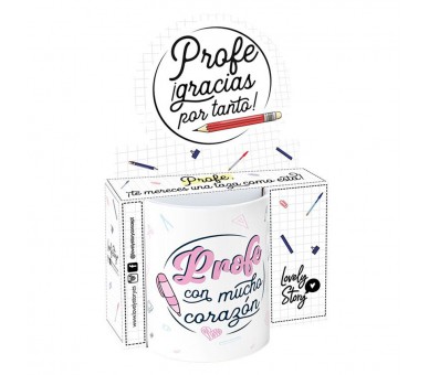 Taza - Profe Con Mucho Corazon 330ml