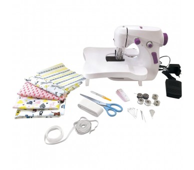 Maquina de coser con mesa extraible