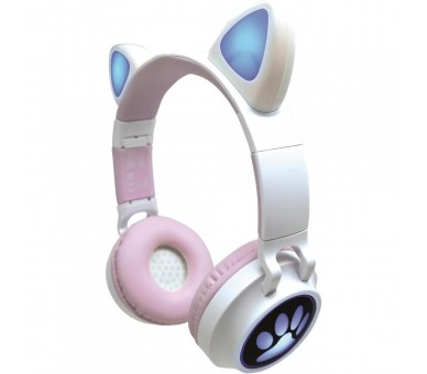 Auriculares inalambricos luminosos Bluetooth Orejas de gato