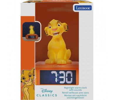 Despertador digital luz nocturna Simba El Rey Leon Disney