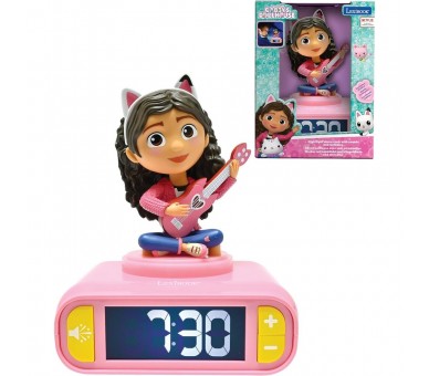 Despertador digital luz nocturna La Casa de Muñecas de Gabby
