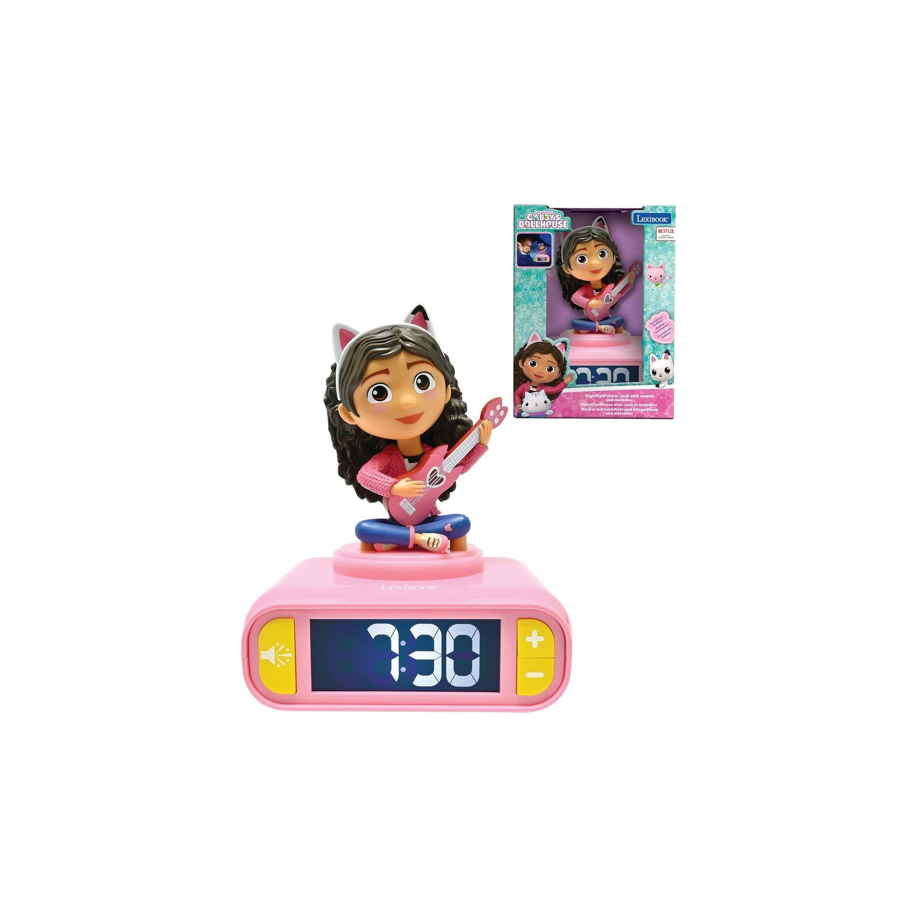 Despertador digital luz nocturna La Casa de Muñecas de Gabby