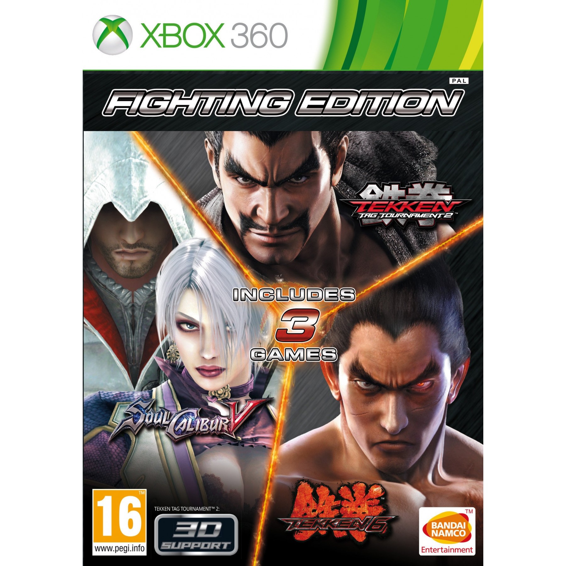 Fighting Edition: Tekken Tag 2, Tekken 6 & Soulcalibur V Juego para Consola Microsoft XBOX 360