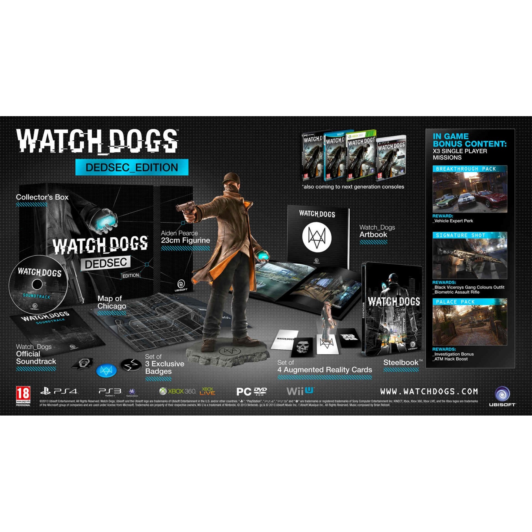 Watch Dogs, Dedsec Edition, Juego para Consola Microsoft XBOX 360