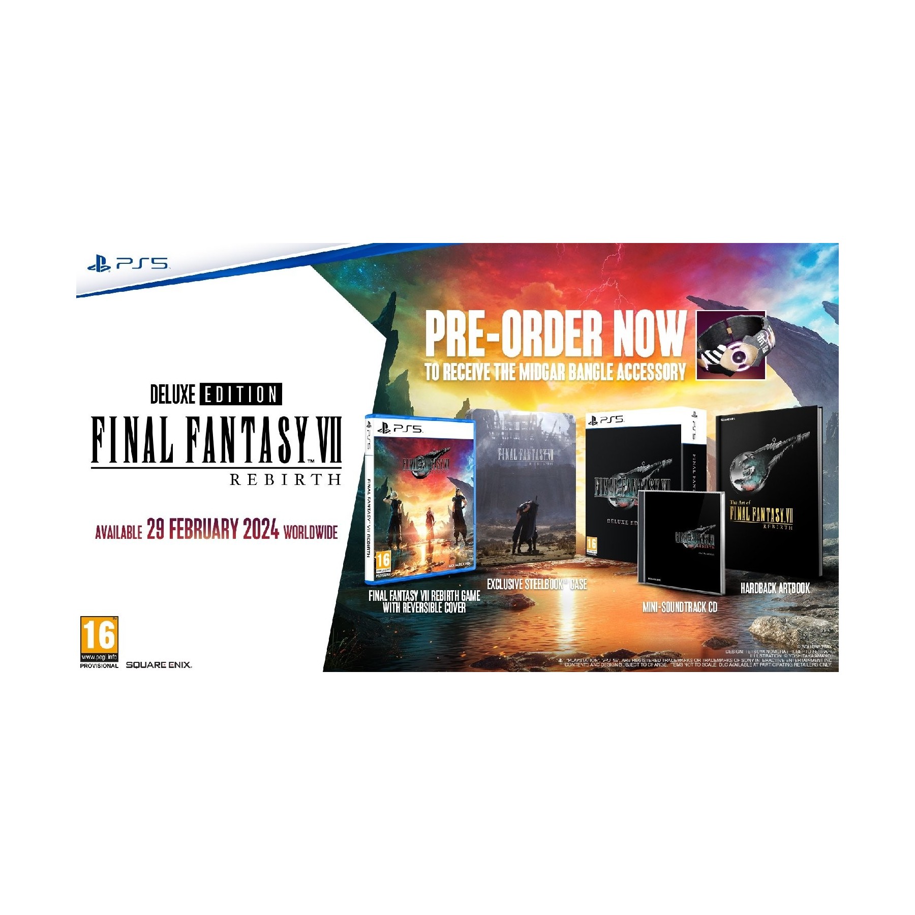 Final Fantasy VII Rebirth Deluxe Edition Juego para Consola Sony PlayStation 5, PS5